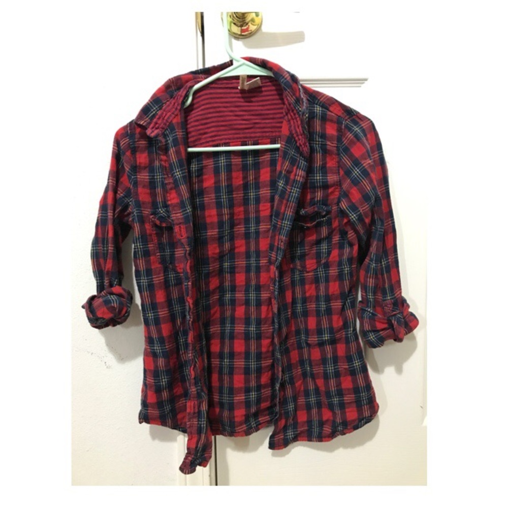 Red and blue flannel